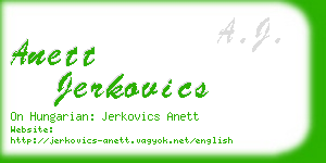 anett jerkovics business card